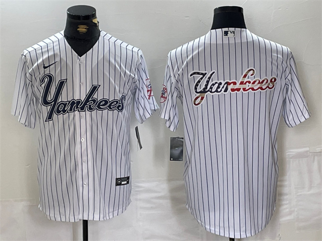 Men's New York Yankees White Team Big Logo Cool Base Stitched Baseball Jersey Men's New York Yankees White Team Big Logo Cool Base Stitched Baseball Jersey